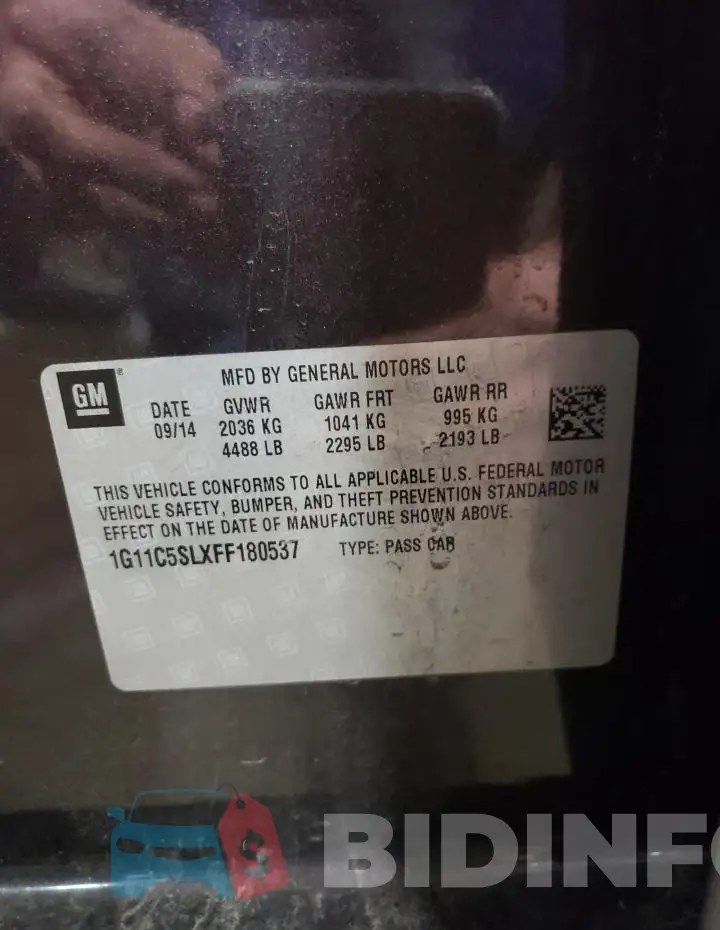 1G11C5SLXFF180537 Photo# 13
