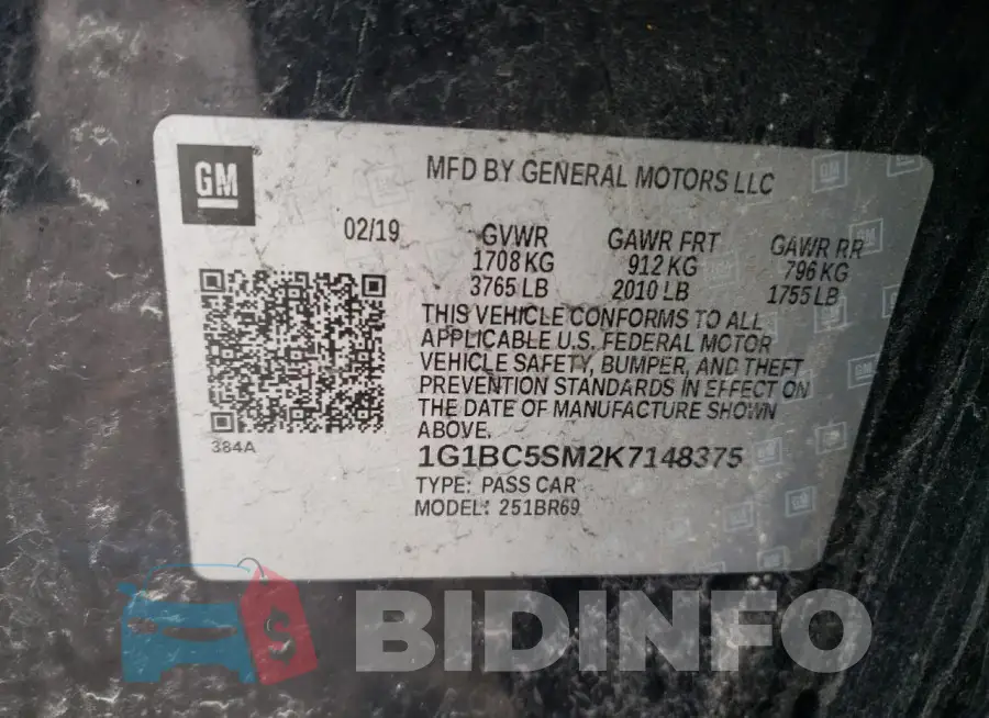 1G1BC5SM2K7148375 Photo# 13