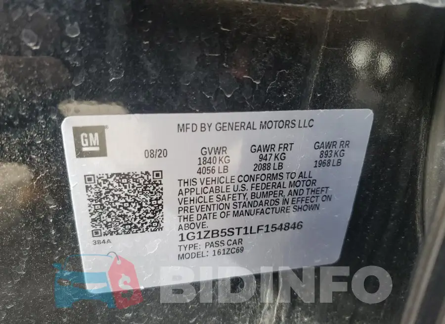 1G1ZB5ST1LF154846 Photo# 12