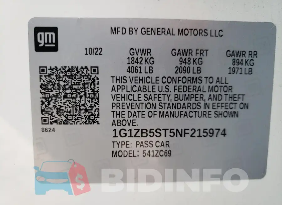 1G1ZB5ST5NF215974 Photo# 12