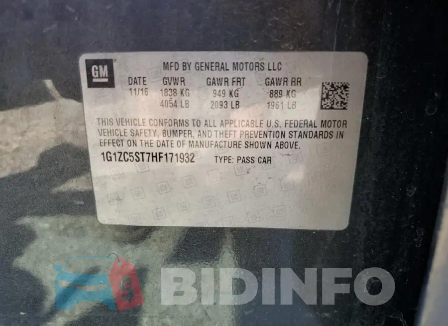1G1ZC5ST7HF171932 Photo# 12
