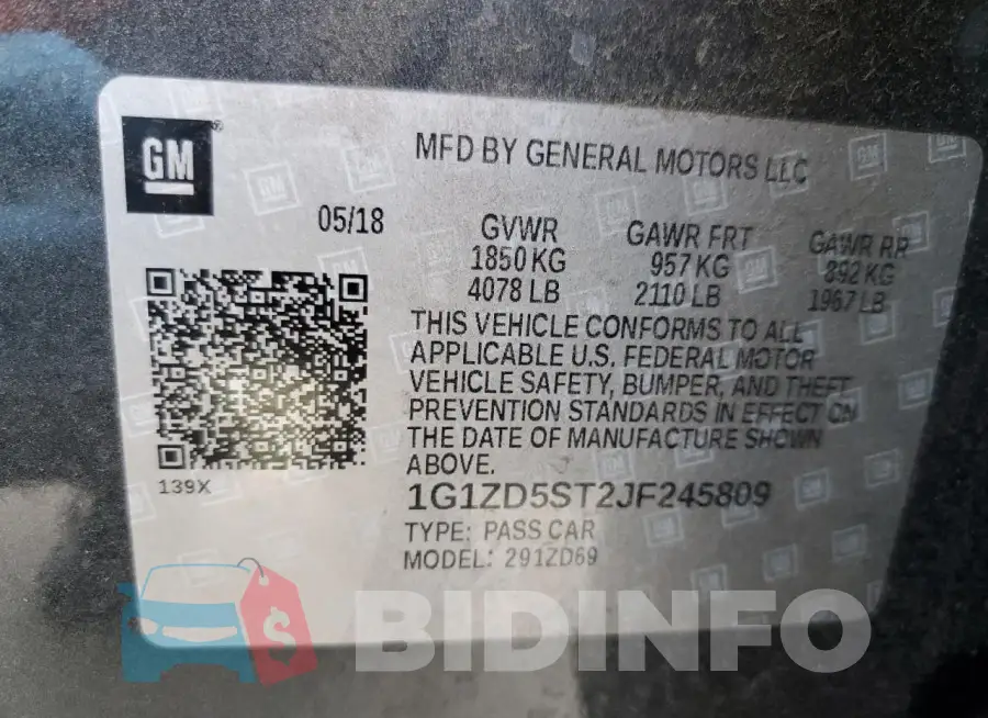 1G1ZD5ST2JF245809 Photo# 12
