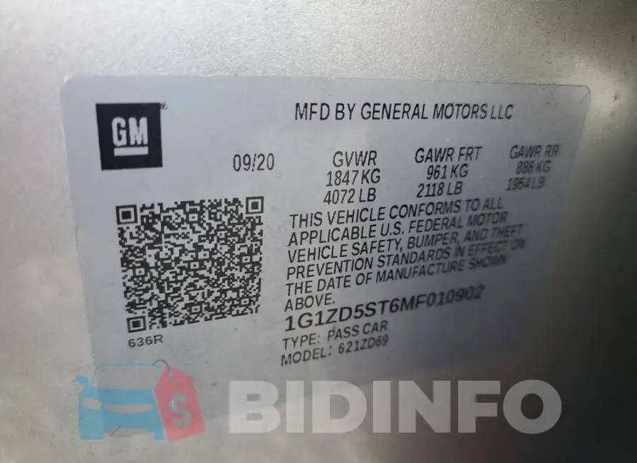 1G1ZD5ST6MF010902 Photo# 12