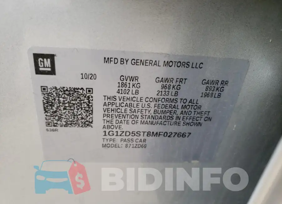 1G1ZD5ST8MF027667 Photo# 12