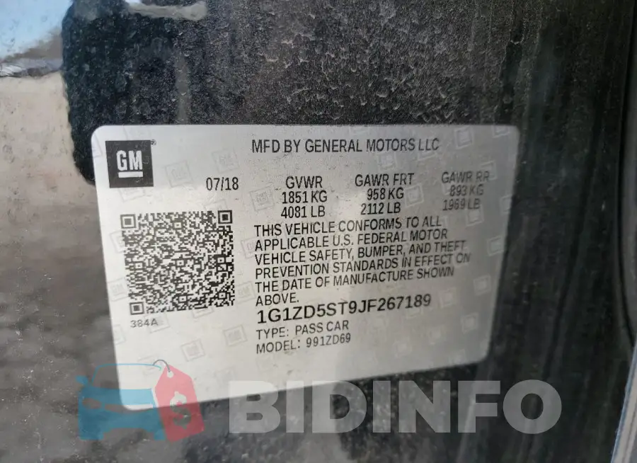 1G1ZD5ST9JF267189 Photo# 12