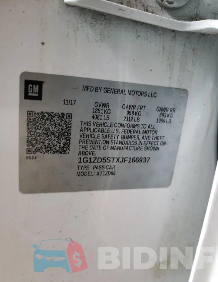 1G1ZD5STXJF166937 Photo# 12