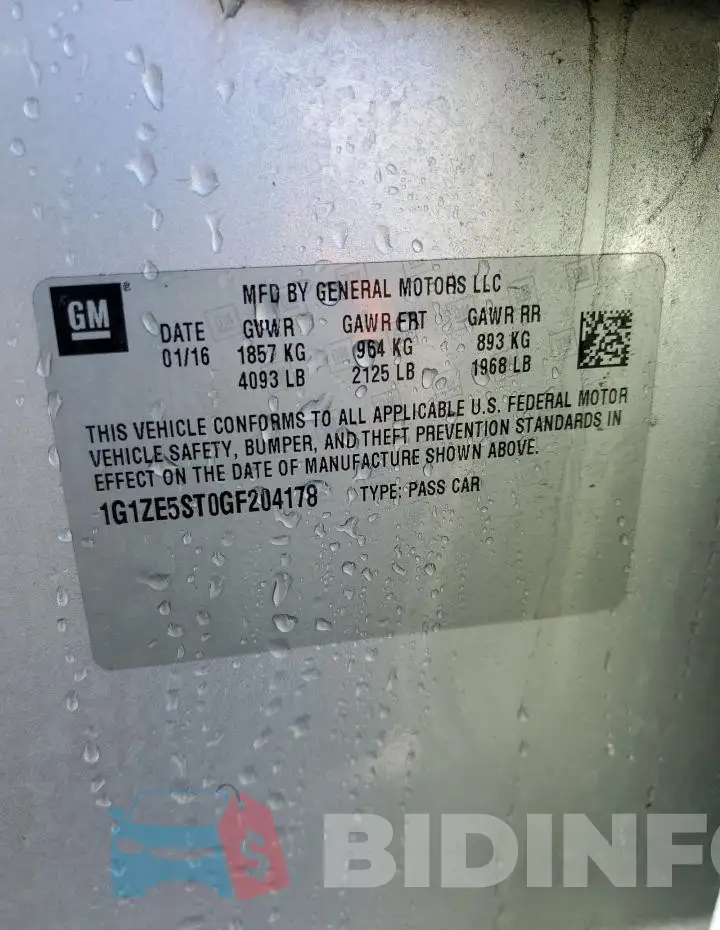 1G1ZE5ST0GF204178 Photo# 12