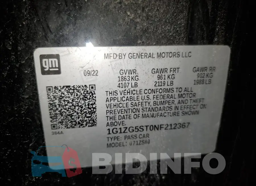 1G1ZG5ST0NF212367 Photo# 12