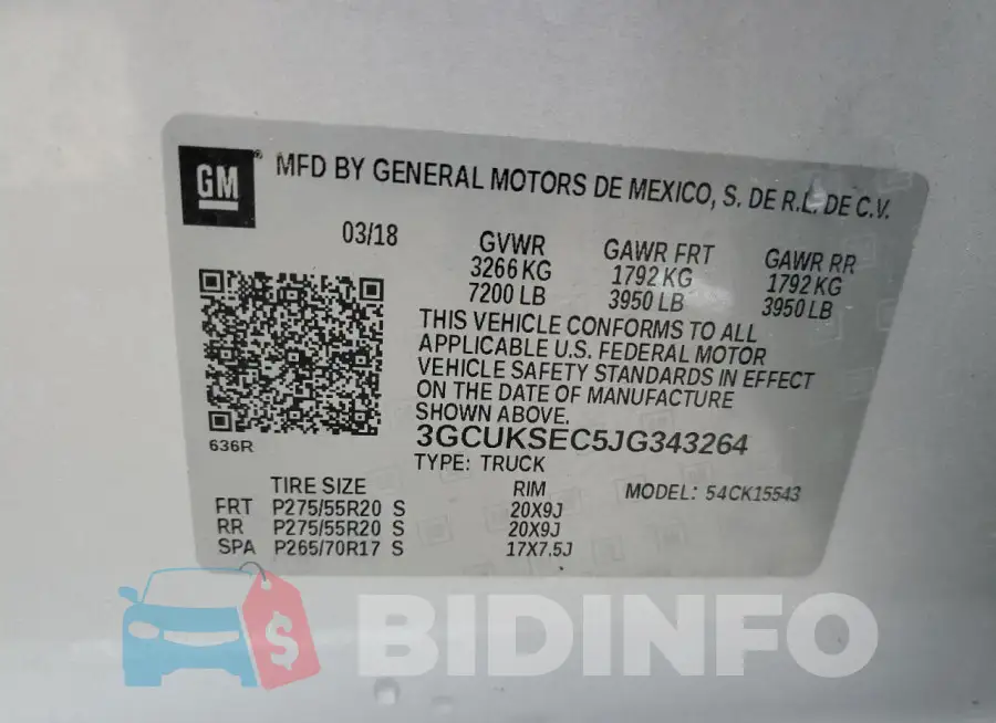 3GCUKSEC5JG343264 Photo# 12