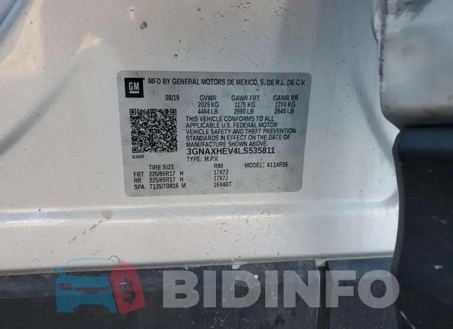 3GNAXHEV4LS535811 Photo# 12
