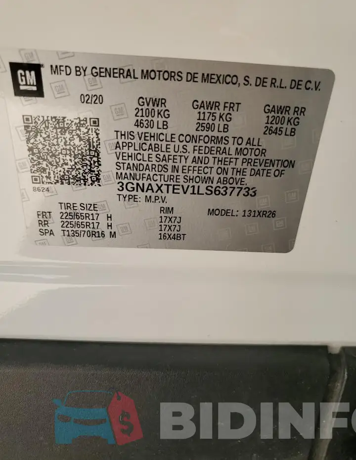 3GNAXTEV1LS637733 Photo# 12