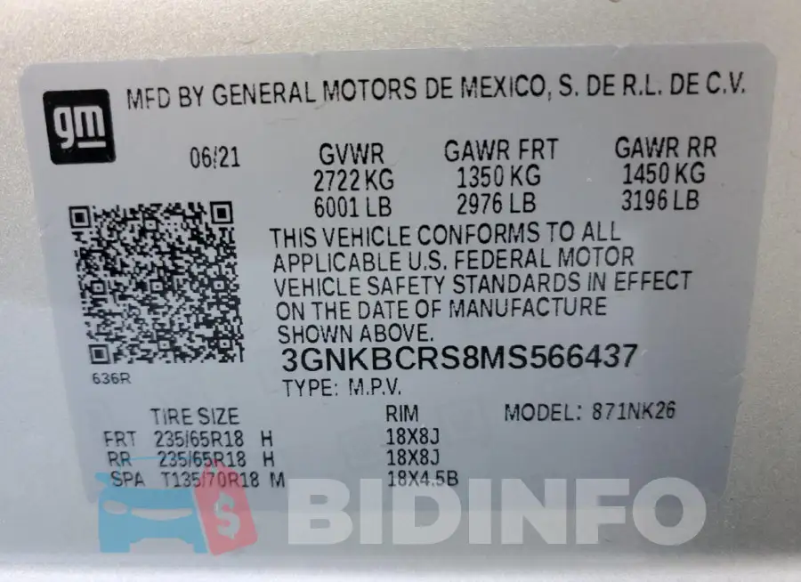 3GNKBCRS8MS566437 Photo# 12