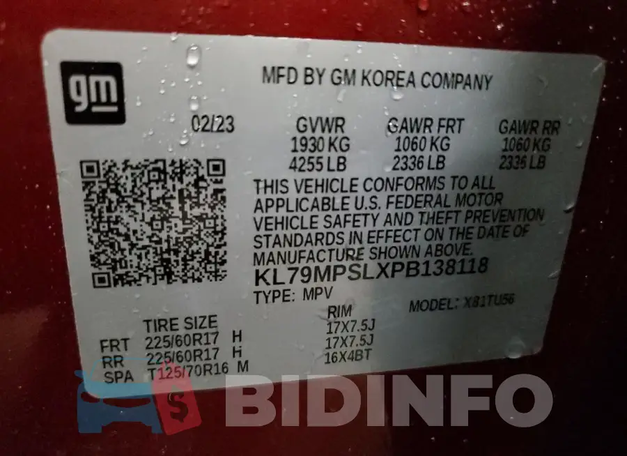 KL79MPSLXPB138118 Photo# 14