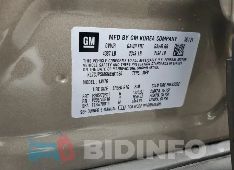 KL7CJPSM6NB501180 Photo# 13