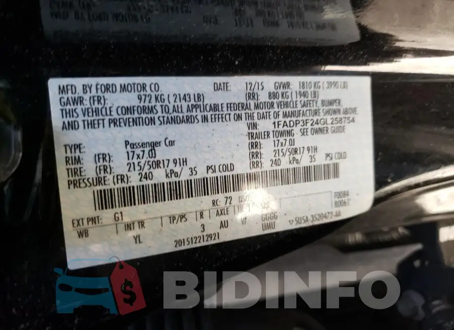 1FADP3F24GL258754 Photo# 12