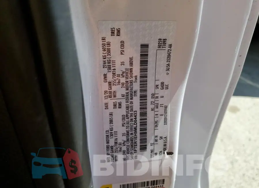 1FTER1EH9MLD04433 Photo# 13