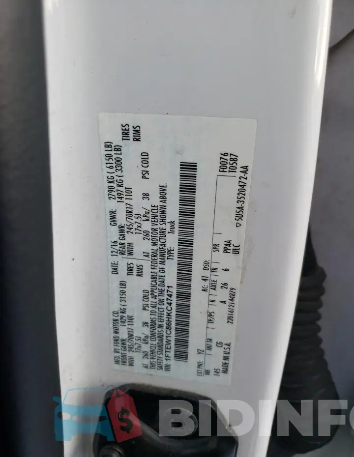 1FTEW1C86HKC47471 Photo# 12