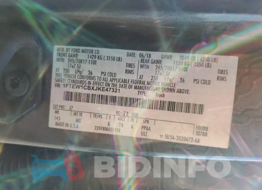 1FTEW1CBXJKE47321 Photo# 12