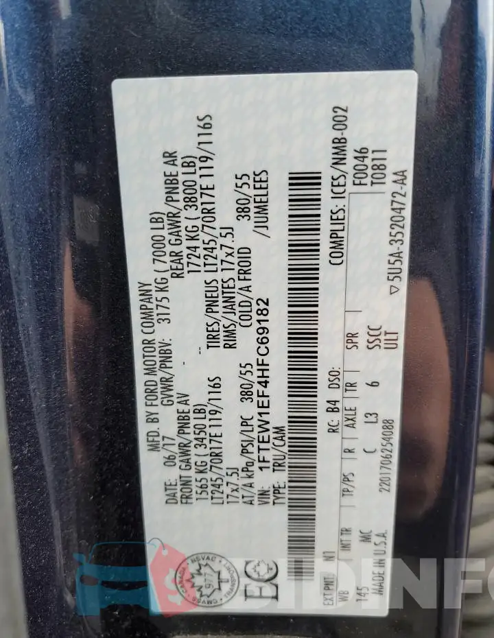 1FTEW1EF4HFC69182 Photo# 13