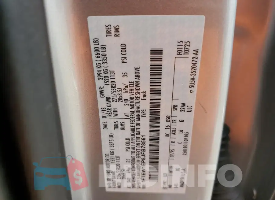 1FTEW1EP8JFB78561 Photo# 12
