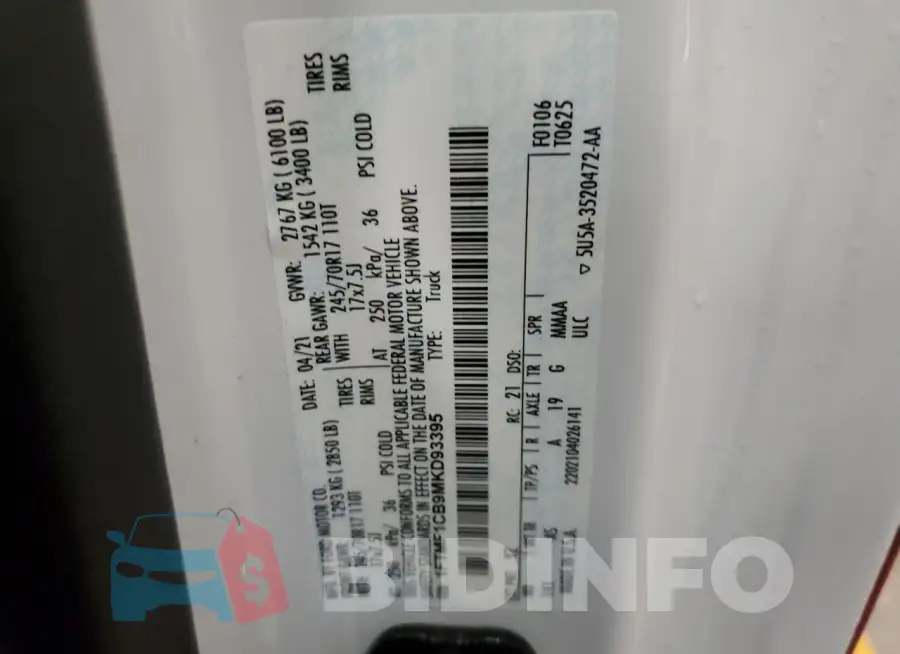 1FTMF1CB9MKD93395 Photo# 12