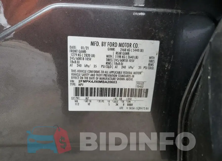 2FMPK4J90MBA20603 Photo# 13