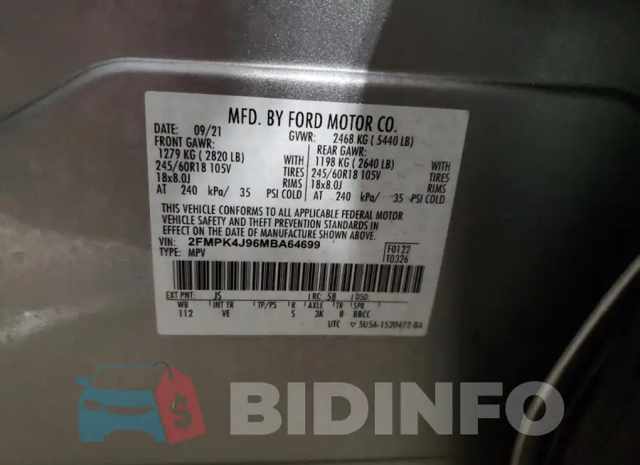 2FMPK4J96MBA64699 Photo# 13