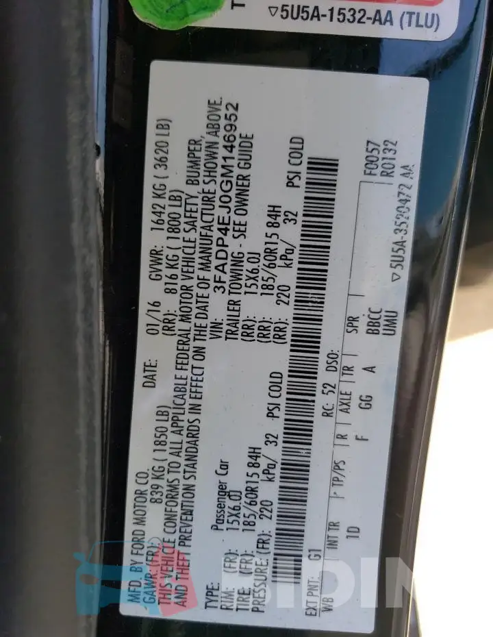 3FADP4EJ0GM146952 Photo# 12
