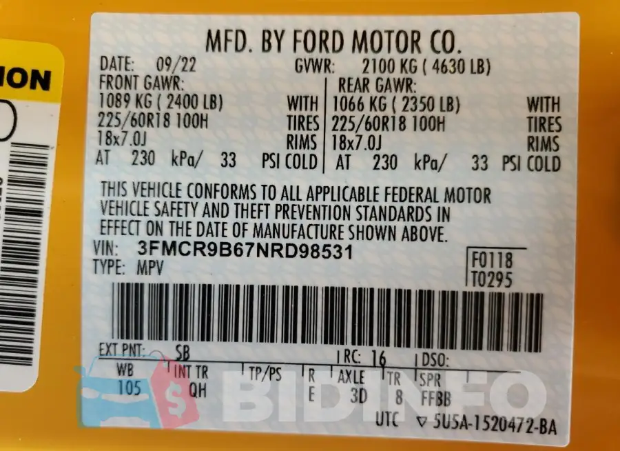 3FMCR9B67NRD98531 Photo# 13