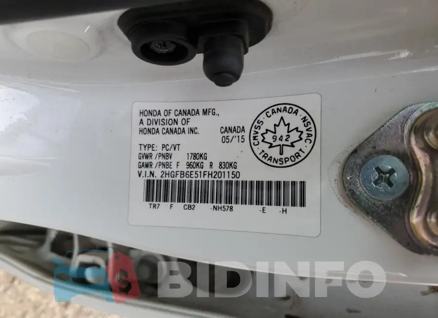 2HGFB6E51FH201150 Photo# 13