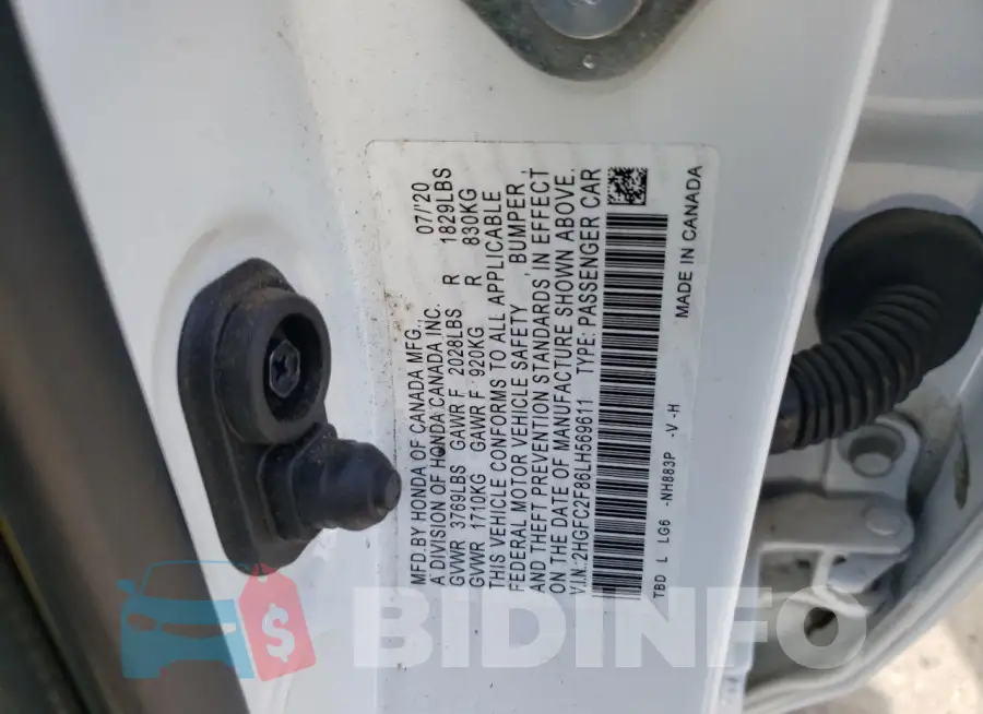 2HGFC2F86LH569611 Photo# 12