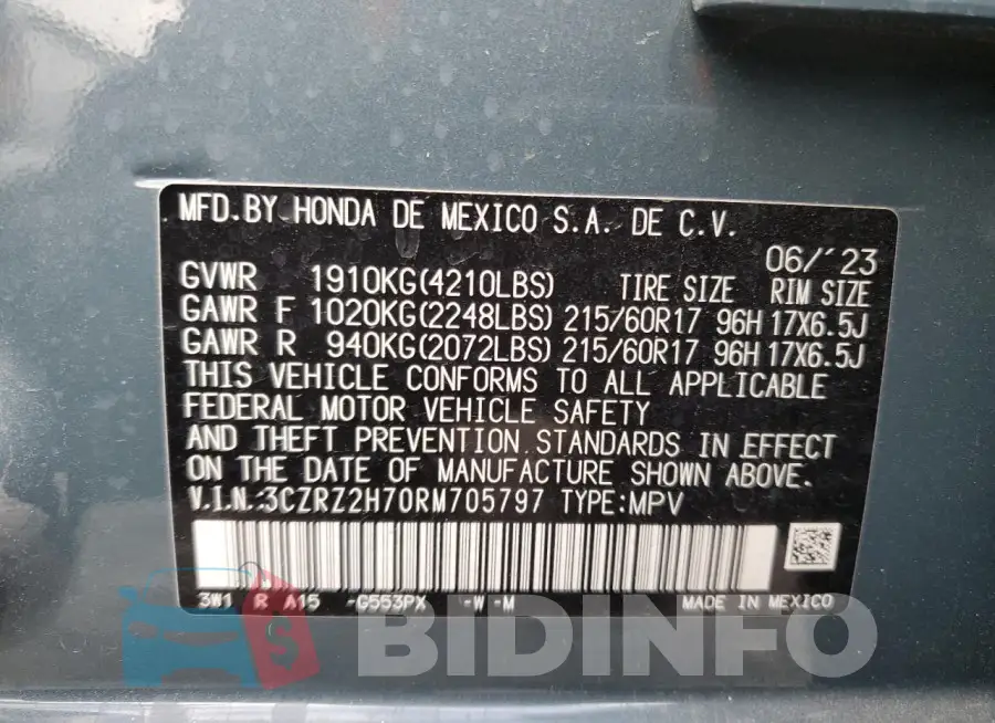 3CZRZ2H70RM705797 Photo# 13