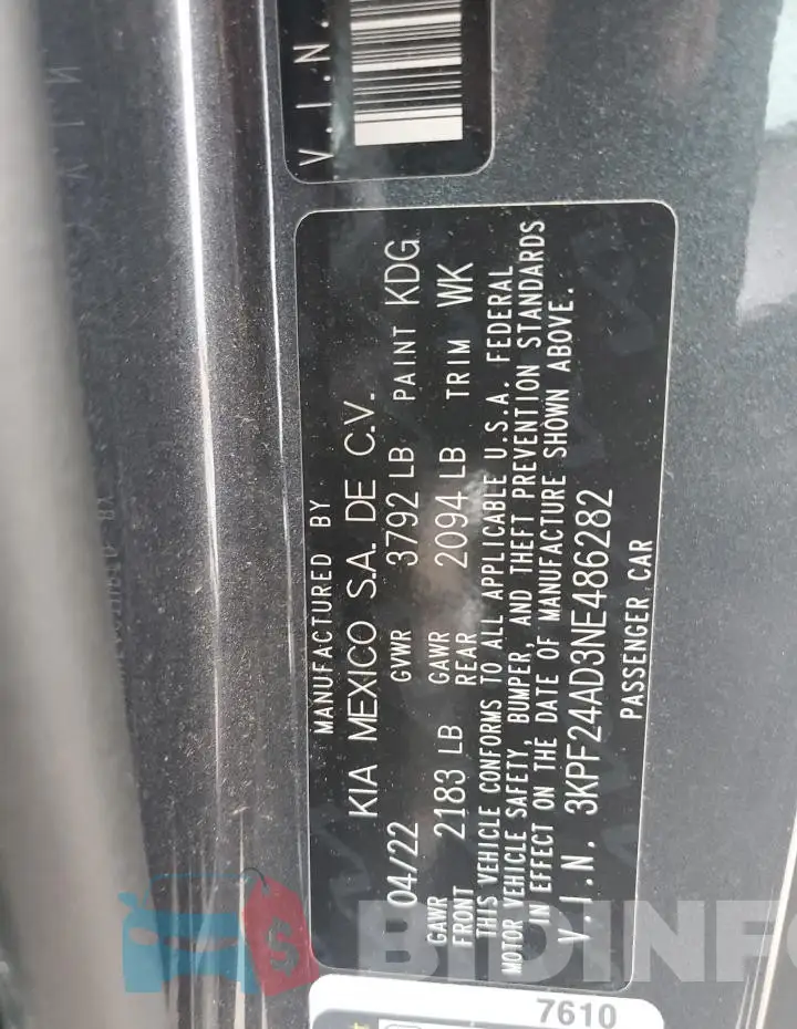3KPF24AD3NE486282 Photo# 12