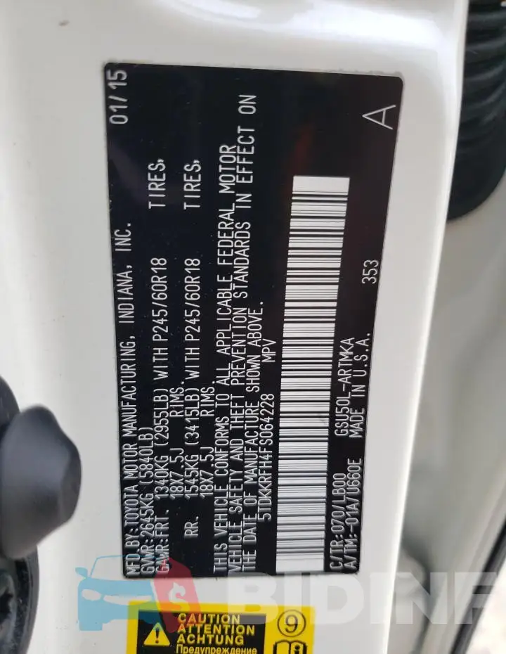 5TDKKRFH4FS064228 Photo# 13