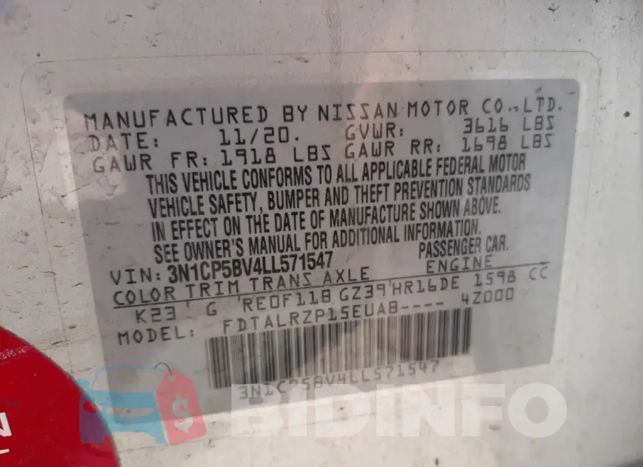 3N1CP5BV4LL571547 Photo# 13