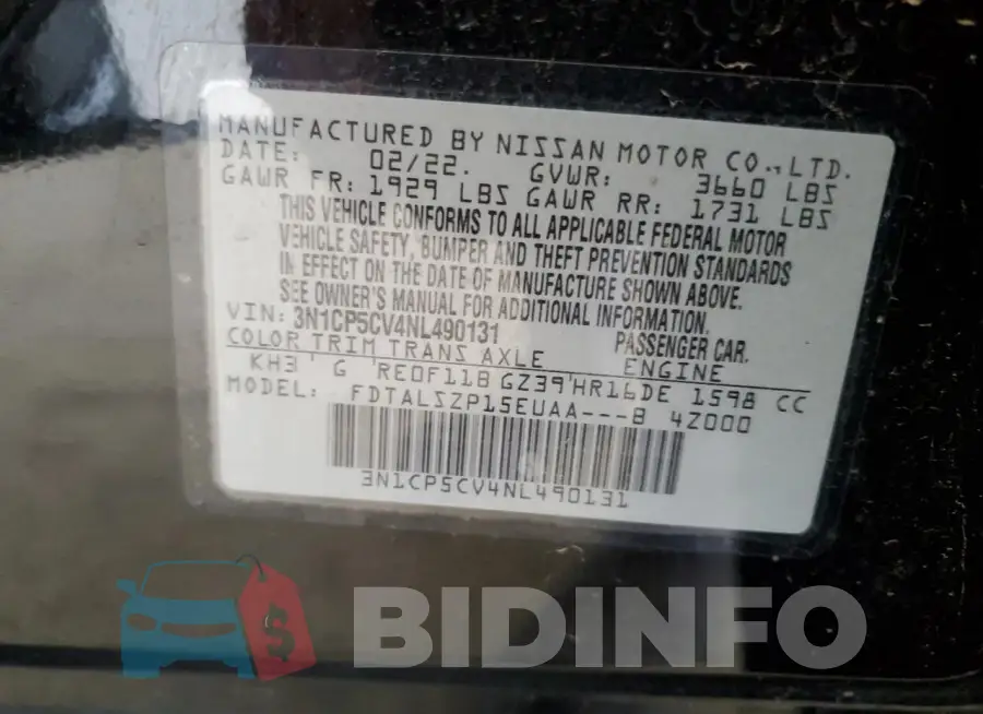3N1CP5CV4NL490131 Photo# 13