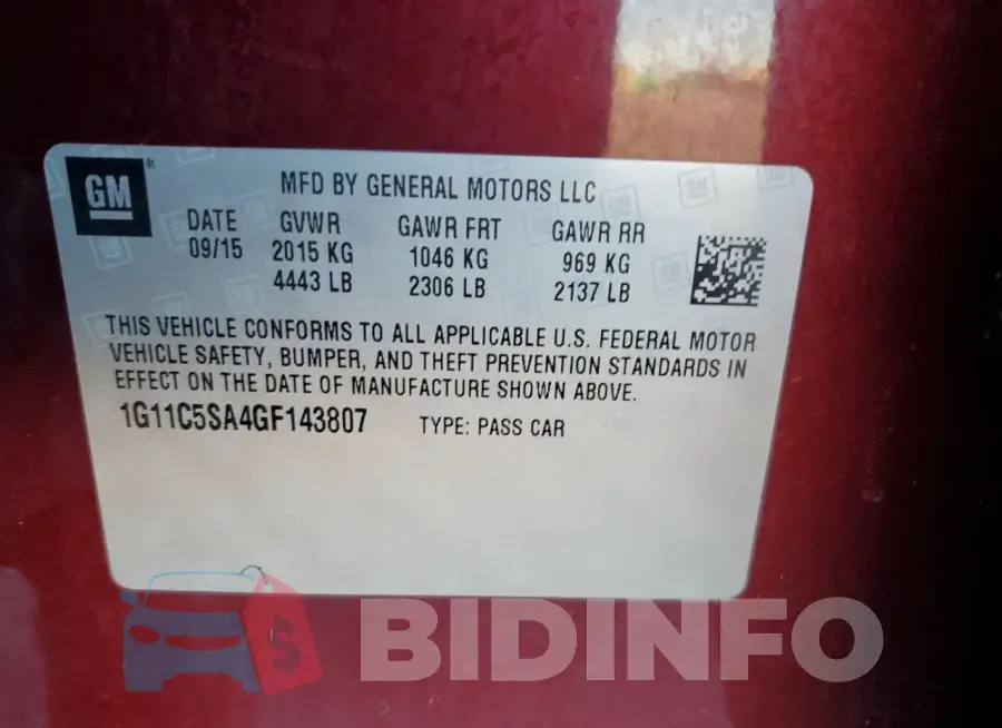 1G11C5SA4GF143807 Photo# 12