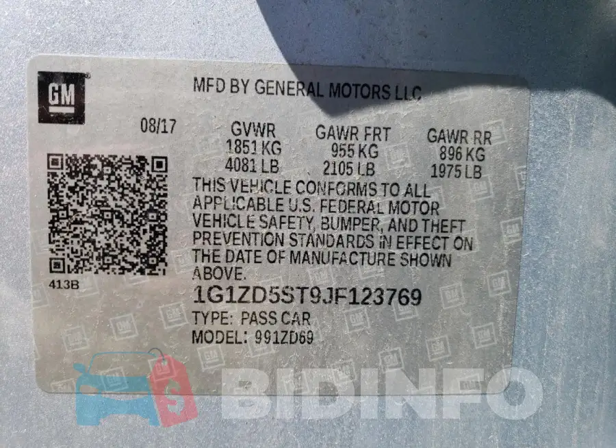 1G1ZD5ST9JF123769 Photo# 12