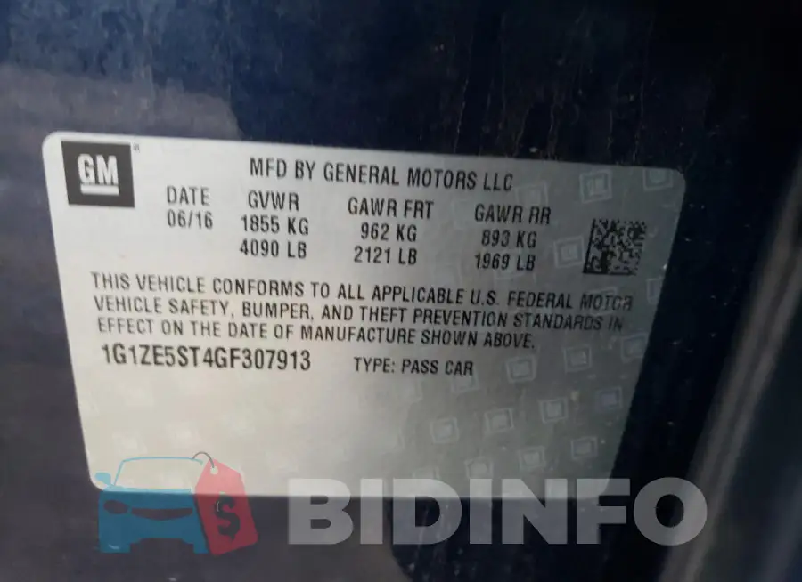 1G1ZE5ST4GF307913 Photo# 12