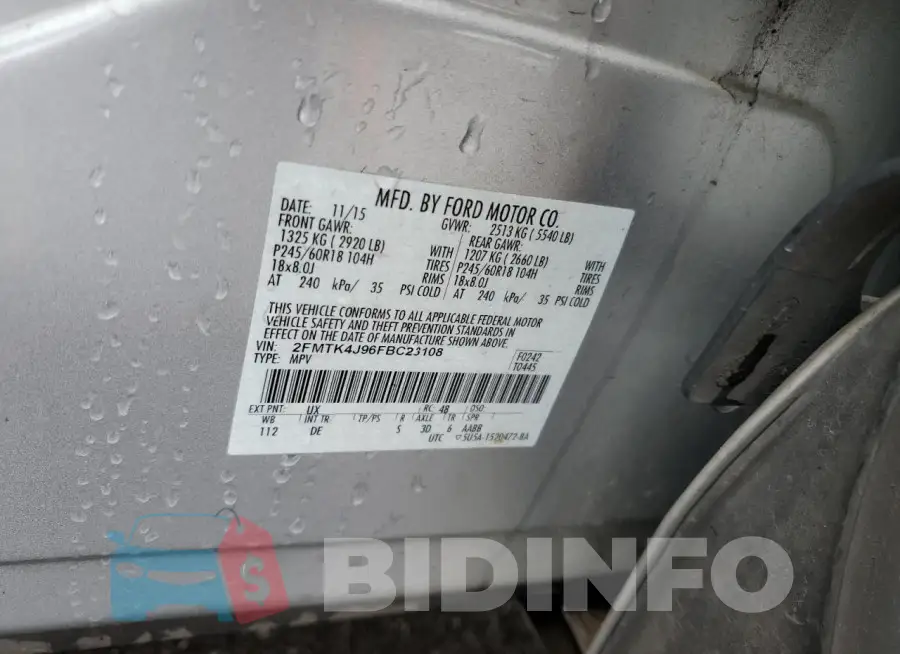 2FMTK4J96FBC23108 Photo# 12