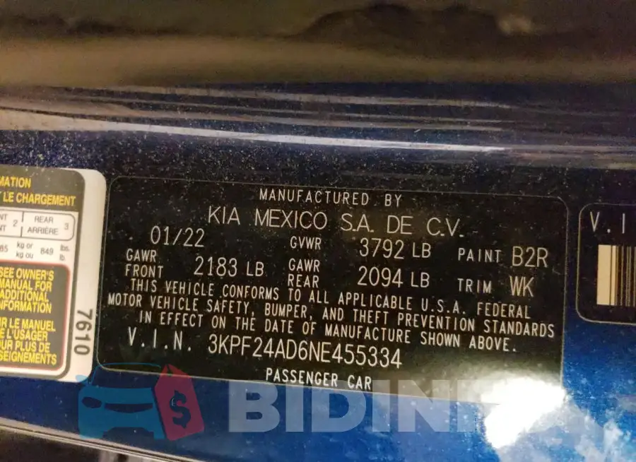3KPF24AD6NE455334 Photo# 12