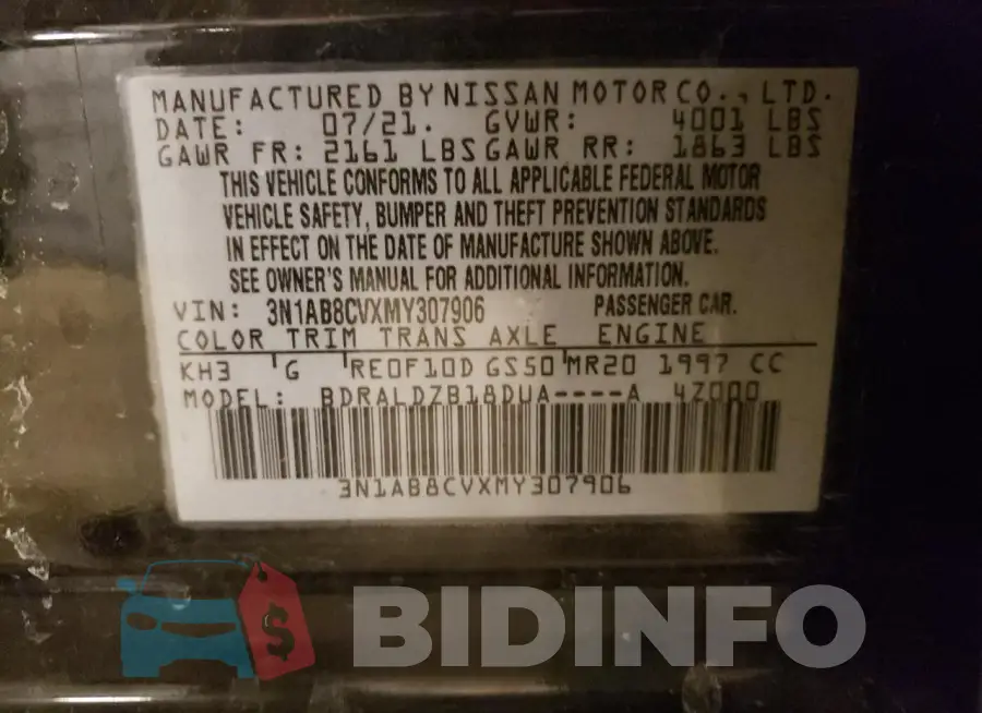 3N1AB8CVXMY307906 Photo# 12