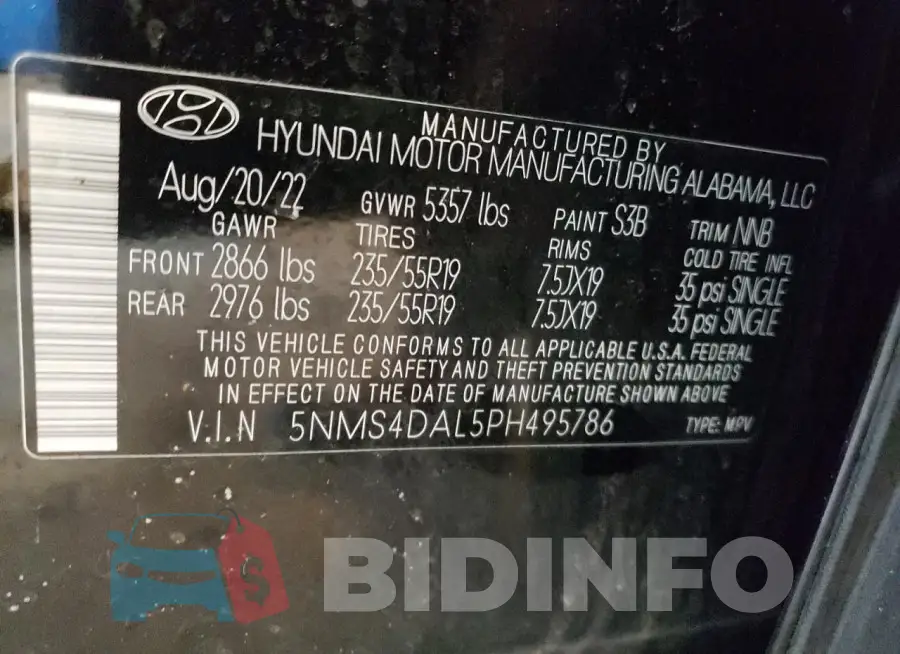 5NMS4DAL5PH495786 Photo# 13