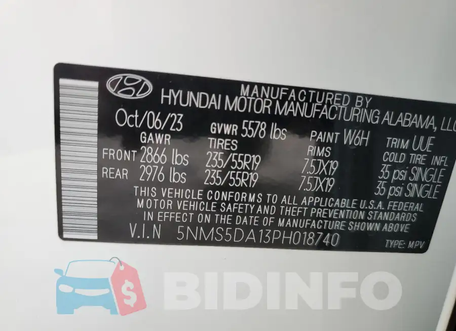 5NMS5DA13PH018740 Photo# 13