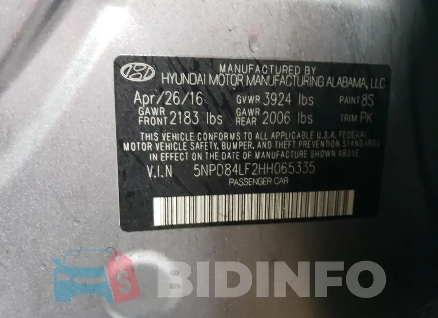 5NPD84LF2HH065335 Photo# 13