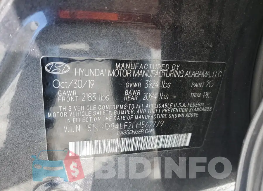 5NPD84LF2LH562779 Photo# 12