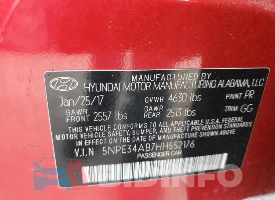 5NPE34AB7HH552176 Photo# 12