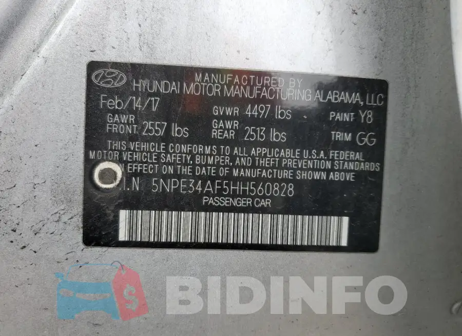 5NPE34AF5HH560828 Photo# 12