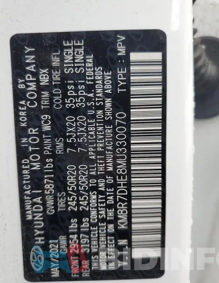 KM8R7DHE8MU330070 Photo# 14