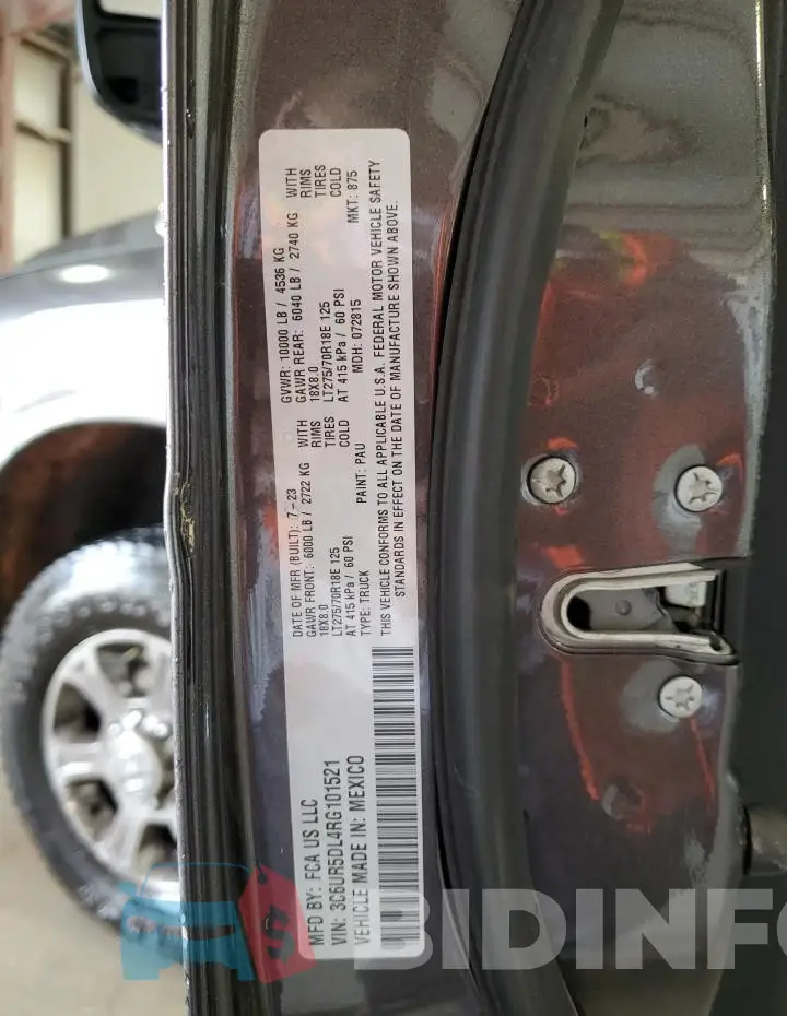 3C6UR5DL4RG101521 Photo# 12